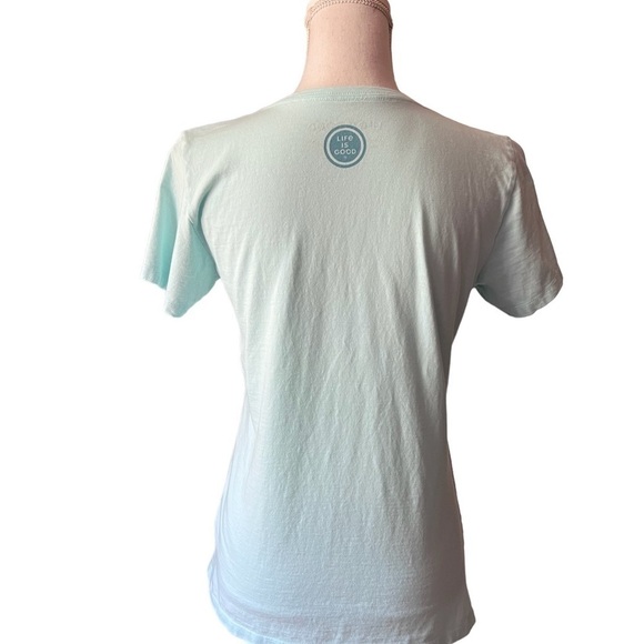 LIFE IS GOOD WOMENS NECK MINT GREEN SHORT SLEEVE CRUSHER TEE SIZE SMALL - Picture 5 of 10